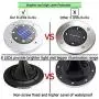 Biling Solar Disk Lights Outdoor, 8 LED Bulbs Solar Ground Lights Outdoor Waterproof for Garden Yard Patio Pathway Lawn Driveway - White (12 Pack)