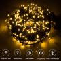 Quntis Christmas String Lights - Outdoor Indoor 132FT 300 LEDs Fairy String Lights Battery Operated Decoration Twinkle Lights with Timer for Home Garden Tree Wedding Party Valentines Day, Warm White
