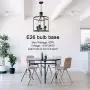 VINLUZ Industrial Pendant Lighting Black 3-Light Kitchen Island Chandeliers Modern with Clear Glass Shade, Foyer Farmhouse Lighting Fixture Ceiling Hanging for Dining Room Entryway