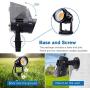 SUNVIE 12W Spot Lights Outdoor LED Landscape Lighting 120V AC Spotlights for Yard Waterproof Landscape Lights with Spiked Stake for Tree Garden Pathway Warm White Flag Lights with US 3-Plug In(4 Pack)