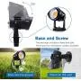 SUNVIE LED Outdoor Spotlight 12W Landscape Lighting 120V AC Waterproof Landscape Lights Spot Lights for Yard with Spiked Stake Warm White Flag Lights Garden Decorative Lamp with US 3-Plug in (6 Pack)