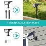 Nekteck 35 LED Solar Landscape Spotlights, IP65 Waterproof Wireless Solar Spot Lights Outdoor, 2-in-1 Solar Powered Wall Lights for Yard Garden Driveway Porch Pool Patio White Adjustable 2 Pack