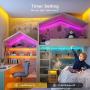 Led Lights Strip for Bedroom 65.6ft 20M RGB Christmas Neon Color Changing Room Wall Rope Lights Bluetooth with Remote Luces Led para Decoracion Habitacion