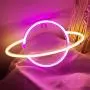 iceagle Planet Light Neon Signs Neon Lights for Wall Decor,USB or Battery LED Signs for Bedroom, Decorative Neon Light Sign for Christmas,Birthday Party, Living Room, Girls,Kids Room