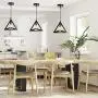 EEEKit Industrial Pendant Light Fixture, Black Cage Pendant Lights, E26 Base Farmhouse Fixture for Kitchen Island Dining Room Table Foyer Entryway Hallway