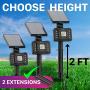 TBI 21 LEDs Solar Landscape Spotlights, 200ft Lighting Distance - Waterproof Solar Powered Wall Lights - 2-in-1 Wireless Outdoor Landscaping Lights for Yard Garden Driveway Porch Walkway Pool 2-Pack