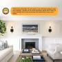 1 Light Wall Sconce, Modern Bathroom Vanity Light Fixture, Indoor Wall Mount Lamps, Farmhouse Black Wall Lights for Bedroom, Living Room, Mirror Cabinet, Kitchen, E26 Base (2-Pack)