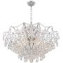Petunia Chrome Chandelier 28'' Wide Clear Crystal 12-Light Fixture for Dining Room House Kitchen Island Entryway Bedroom Living Room - Vienna Full Spectrum