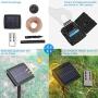 Solar String Lights Outdoor, 60 ft 200 LEDs Fairy Lights Powered by Solar and Battery, IP67 Waterproof 8 Modes RF Remote Rope Lights with 3.6V/2000mA Solar Lights for Patio Decor(Warm White)