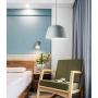 LAKIQ Modern Pendant Light Dome Shade Single Hanging Pendant Lamp Kitchen Island Lighting for Dining Room Living Room Bedroom (9.84,Grey)