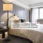 DLLT Living Room Standing Floor Lamps for Reading, Modern Tall Pole Lamp for Contemporary Home with Adjustable Side Light, Mid-Century Industrial Lighting with Drum Shade for Bedroom, Office, Metal