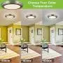 13 inch Flush Mount Ceiling Light, 3000K/4000K/5000K CCT, 20W [180W Equiv.] 1365LM CRI90, Surface Mount LED Light Fixture with Brushed Nickel for Kitchen Bathroom Bedroom, ETL Listed - 2 Pack