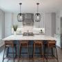 Infront 1 Light Hanging Lights Farmhouse Chandelier Black Light Fixture Modern Pendant Kitchen Lighting Dining Room Lighting Fixtures Hanging Lamp Semi Flush Mount Ceiling