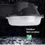 NaturaLED 25 watt -120-277volt - Outdoor LED Barn Light Dusk-to-Dawn Security Yard Light with Photocell - 4000K, Set of 4