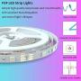 YEYEE Led Strip Lights Waterproof 16.4ft 5m Flexible Color Changing RGB SMD 5050 LED Strip Light Kit with 44 Keys IR Remote Controller for Bedroom Home Kitchen Decoration DIY (16.4)