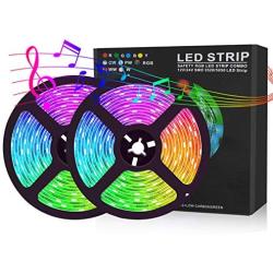 Harmonic LED Strip Lights Works with Alexa WiFi LED Light Strip, 32.8ft APP Control Waterproof Strip Light with Remote Color Changing Rope Lights for TV Backlight, Kitchen, Bedroom, Party Decoration