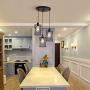 3-Lights Chandelier,Black Metal Ceiling Light Fixture,Rural Lighting for Farmhouse Kitchen Island Dining Room Living Room