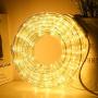 33ft LED Rope Lights,110V 2 Wire Connectable Christmas Rope Lights Outdoor,240 LED Waterproof Indoor Outdoor Warm Rope Lights for Deck, Patio, Pool, Camping, Landscape Lighting (Warm White)
