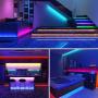Gusodor Led Strip Lights 65.6 Feet Led Lights Music Sync Smart Rope Lights Color Changing Timing with 24 Key Remote App Control RGB Tape Light DIY Colors Led Lights for Bedroom Home TV Party