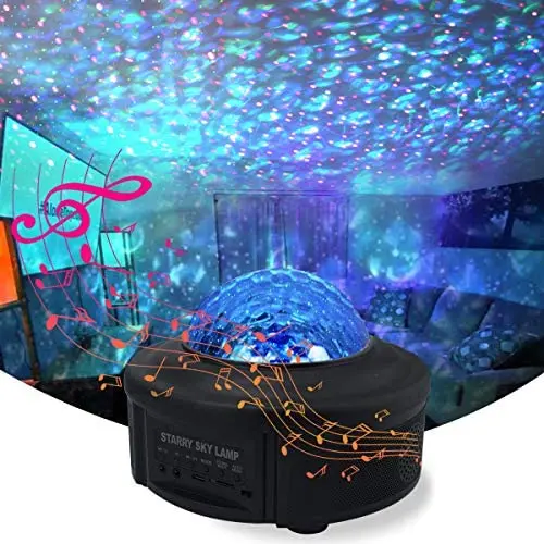 AZIMOM Star Projector Night Light Galaxy Ocean Wave Projector Light Bedroom Bluetooth Music Speaker Nebula Cloud Projection Light for Kids Adult Party Ambiance AZIMOM Star Projector Night Light Galaxy Ocean Wave Projector Light Bedroom Bluetooth Music Speaker Nebula Cloud Projection Light for Kids Adult Party Ambiance