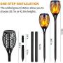 Ambaret Solar Lights Outdoor, Waterproof Flickering Flames Solar Torch Lights Outdoor Landscape Decoration Lights Dusk to Dawn Auto On/Off Security Dancing Flame Lighting for Patio Garden (4)