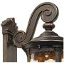 Bellagio Outdoor Wall Light Fixture Bronze Scroll 24'' Champagne Hammered Glass for Exterior House Porch Patio - John Timberland