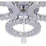 LED Crystal Pendant Ceiling Light 13x3.5 Inches 3 Rings Crystal Chandelier Flush Mount Lighting Fixture for Bedroom Hobby Living Room (Cool White)