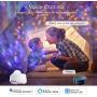 Starry Star Projector, Liwarace WiFi Star Light Projector Work with Alexa Google Home, 4 color 27 modes Night Light with Voice Control/App/Remote, Bluetooth Speaker Night Light for Kids Bedroom Gifts