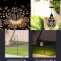 AicooFest Hanging Solar Lights Garden Lantern Outdoor Pathway Solar Light Waterproof Sunflower LED Decorative Light with Shepherd Hook