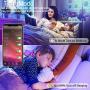LED Light Strips with Remote Music Sync, Smart LED Strip Lights for Bedroom,Color Changing RGB LED Strips for Desk, Dorm, Under The Cabinet, TVs,Rooms with 44 Keys Remote Mic Control