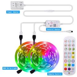 Smart WiFi LED Strip Lights,RGB Light Works with Alexa,Google Home Brighter 5050 LEDs,16 Million Colors, App Controlled Music Light Strip Color Changing led Strip Lights for Bedroom,Kitchen,TV, Party