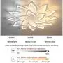 JIAODIE LED Dimmable Ceiling Light Modern Flower Shape Ceiling Lamp Fixture Living Room Bedroom Childrens Room Flush Hanging Lamp Metal Acrylic Petal Ceiling Chandelier Lighting,10 Heads/ ø33.5″/88w