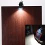 Youngine 1pcs LED Clip on Light Water Resistant Outdoor Blackboard Signboard Lighting Adjustable Desk Stand Arm Lamp with Power Plug