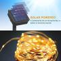Laswumen Christmas LED String Lights, 33ft 100LED Waterproof Lights, 8 Modes Outdoor String Lights Decorations for Gardens, Party, Wedding,Yard (Warm White)