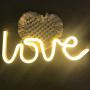 Fancci Love Neon Sign, Decorative Love Neon Signs for Wall Decor, Cute Neon Light Sign, USB/Battery Led Signs Neon Lights for Bedroom, Kids Room, Party, Birthday, Christmas (Warm-White)