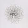 LITFAD 16'' Wide Crystal Pendant Light Anti-Glare LED Dandelion Chandelier Modern Style Ceiling Hanging Light in Chrome for Dining Room Reception Cafe Clothes Stores LITFAD 16'' Wide Crystal Pendant Light Anti-Glare LED Dandelion Chandelier Modern Style Ceiling Hanging Light in Chrome for Dining Room Reception Cafe Clothes Stores