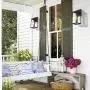 Emliviar Outdoor Wall Lantern, 13.8 Inch 1-Light Exterior Porch Light in Black Finish with Clear Glass, WE212B BK