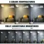 Outon Floor Lamp, 30W 2400LM LED Modern Torchiere Sky Lamp, Bright Standing Lamp with 3 Color Temperatures, Adjustable Brightness, Remote Touch Control, USB Port for Living Room Bedroom, Silver Grey