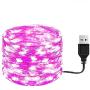 Cotcool Pink Fairy Lights 78ft 240LED USB Powered Pink LED String Lights with ON/Off Switch for Wedding Bedroom Halloween Christmas Easter Party Table Decor(Pink)