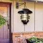 Otdair Solar Wall Lantern Outdoor, 2 Pcs Glass Solar Hanging Lantern Light Waterproof Solar Wall Sconce Light Fixture Wall Mount Solar Outdoor Wall Lights Decorative for Front Porch, Patio and Yard