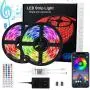 Led Strip Lights Music Sync 32.8 Feet Bluetooth Waterproof Color Changing Light Strip with IR Remote and App Control 5050 SMD RGB 300 Led Tape Lights for Bedroom Bar Party Christmas Decor