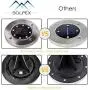 Solpex Solar Ground Lights 8 Pack, 8 LED Solar Powered Disk Lights Outdoor Waterproof Garden Landscape Lighting for Yard Deck Lawn Patio Pathway Walkway (White)