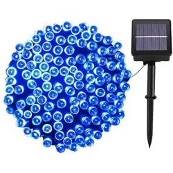 Solar Christmas Lights,72FT 200 LED 8 Modes Solar String Lights Outdoor,Waterproof Starry Fairy Lights for Indoor/Outdoor Commercial Decor Ambiance Home Patio Lawn Garden Holiday Party(Blue)