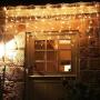 YoLight 13ft 96 LEDs Icicle Curtain String Drop Lights,, Indoor Outdoor Decoration for Christmas Festival Wedding Party Patio Garden (Warm White)