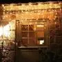 YoLight 13ft 96 LEDs Icicle Curtain String Drop Lights,, Indoor Outdoor Decoration for Christmas Festival Wedding Party Patio Garden (Warm White)