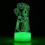 3 Pattern 16 Colors 3D Illusion Night Light Super Hero Lamps Birthday Xmas Festival Gifts for Boys Kids Room