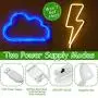 Neon Lights Blue Cloud Neon Lights and Warm White Neon Lights Combination Decorating Neon Signs Light USB/Battery Powered Neon Light Signs Neon Night Light for Wall Home Living Room Christmas