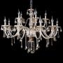 Ridgeyard 15 Lights Luxurious K9 Crystal Chandelier Candle Cognac Pendant Lamp Ceiling Lighting for Dining Living Room Bedroom Hallway Entry (15 Lights Cognac Color)