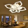 4+4 Modern LED Ceiling Light Acrylic Chandelier Living Room Bedroom Pendant Light Flower Shaped 84W