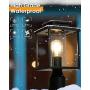 Osimir Outdoor Post Light 2 Pack, 1-Light Exterior Post Lantern with Pier Mount Base, Lamp Post Light Fixture in Black Finish with Cylinder Glass, 6.7''W x 15''H, 2353/1G-2PK